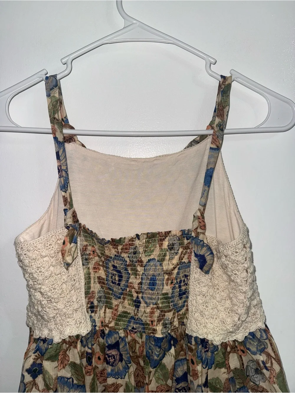 Zimmermann Girl's Junie Crochet Top Woven Dress Size 12 $265